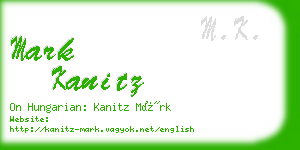 mark kanitz business card